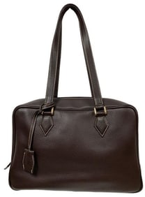 NWT LALO BROWN LEATHER HANDBAG W/ PADLOCK