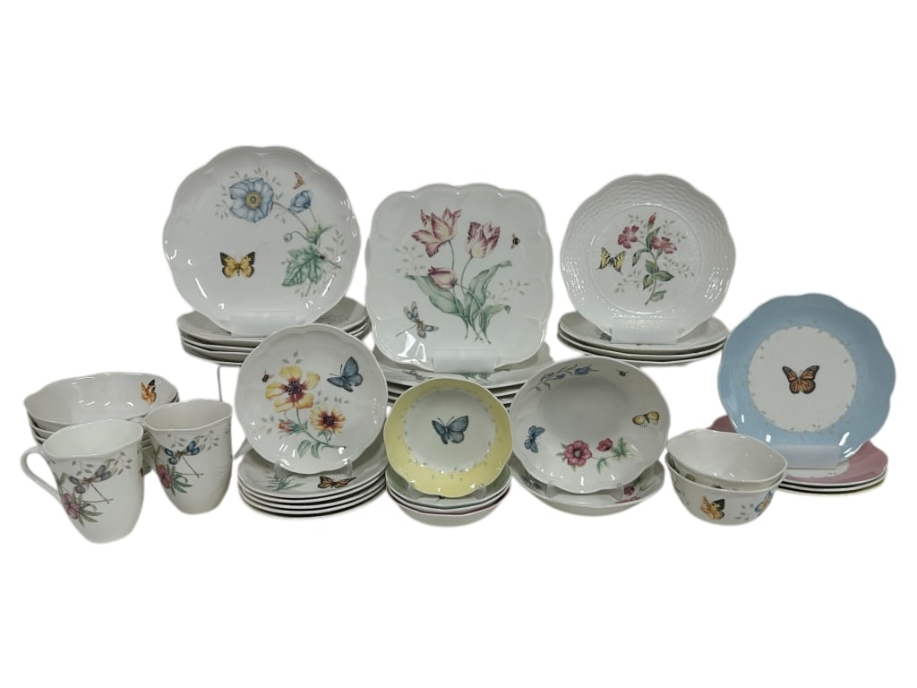 LENOX “BUTTERFLY MEADOW?? PORCELAIN SET 8" (1 of 10)