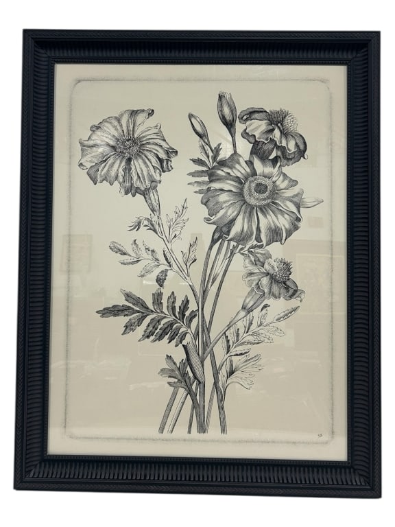 FRAMED BOTANICAL FLORAL PRINT 50" (1 of 4)