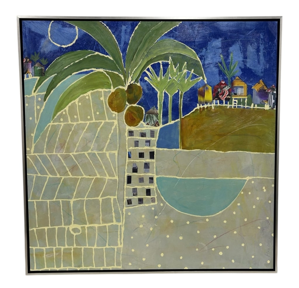 ORIGINAL MIXED MEDIA PAINTING BY KAREN MANN 45.5" (1 of 5)