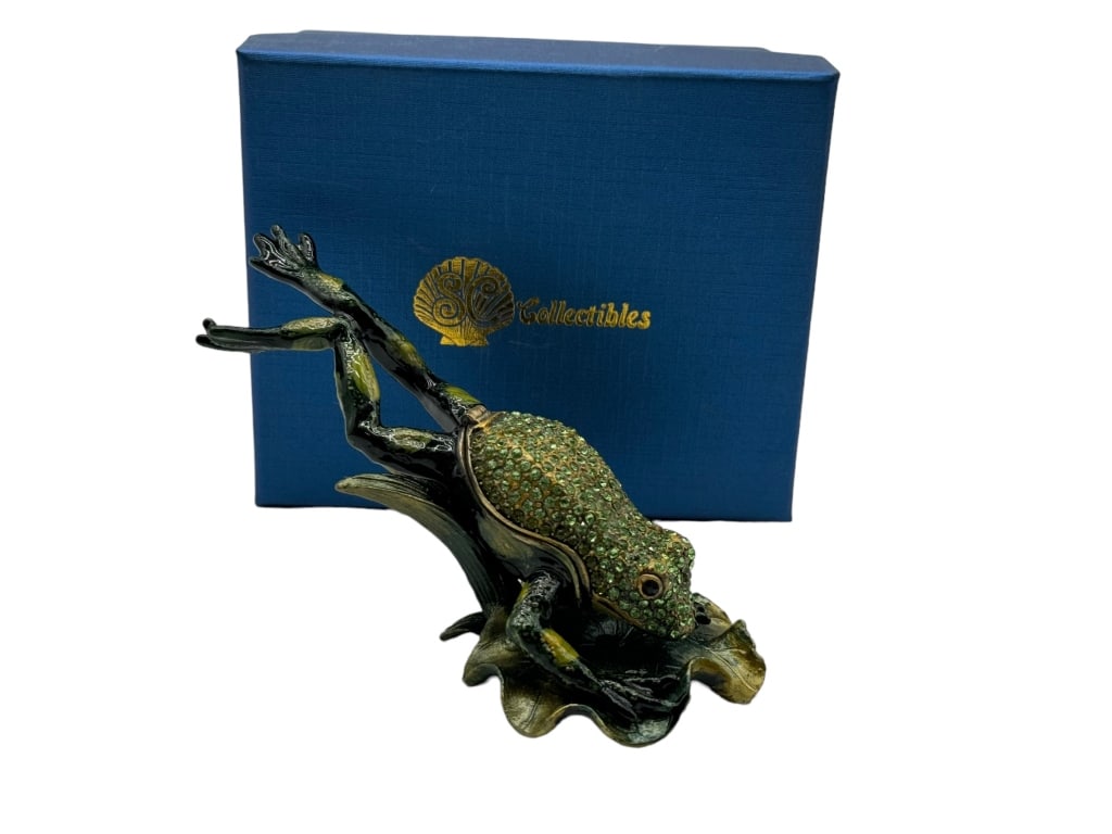 JAY STRONGWATER STYLE JEWELED LEAPING FROG TRINKET (1 of 3)