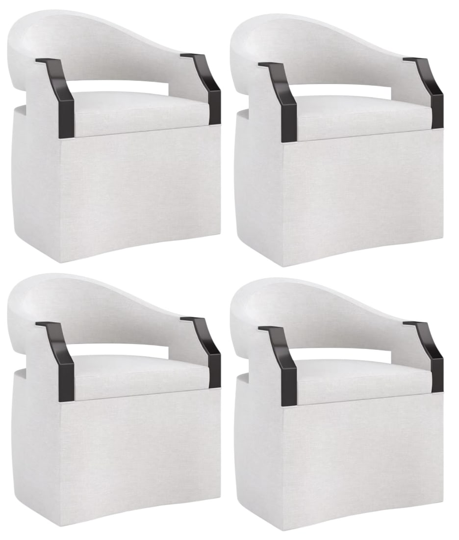 SET OF 4 CARACOLE DINNER ROLL CHAIRS (1 of 8)