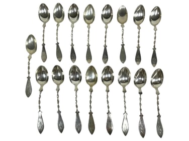 17 GAB SCANDANAVIAN 830 SILVER SPOON SET 220G