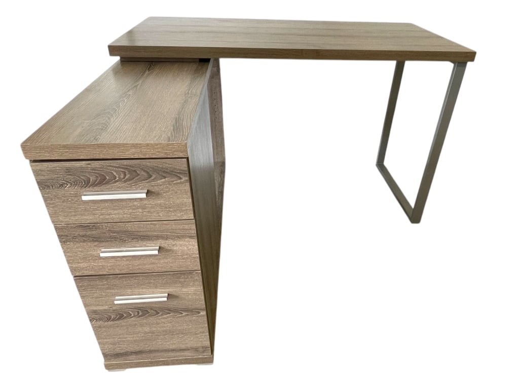 MODERN CONTEMPORARY L SHAPE WOOD DESK (1 of 7)