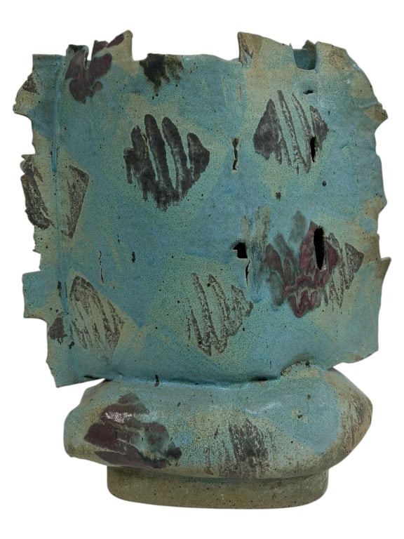 LARGE STUDIO ART POTTERY VASE 26" (1 of 5)