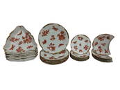 HEREND HUNGARY FORTUNA RUST PLATES 9.5"