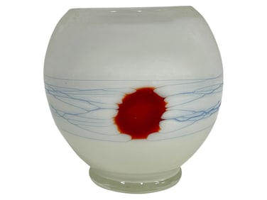 MURANO STYLE MODERN ART GLASS VASE 8"