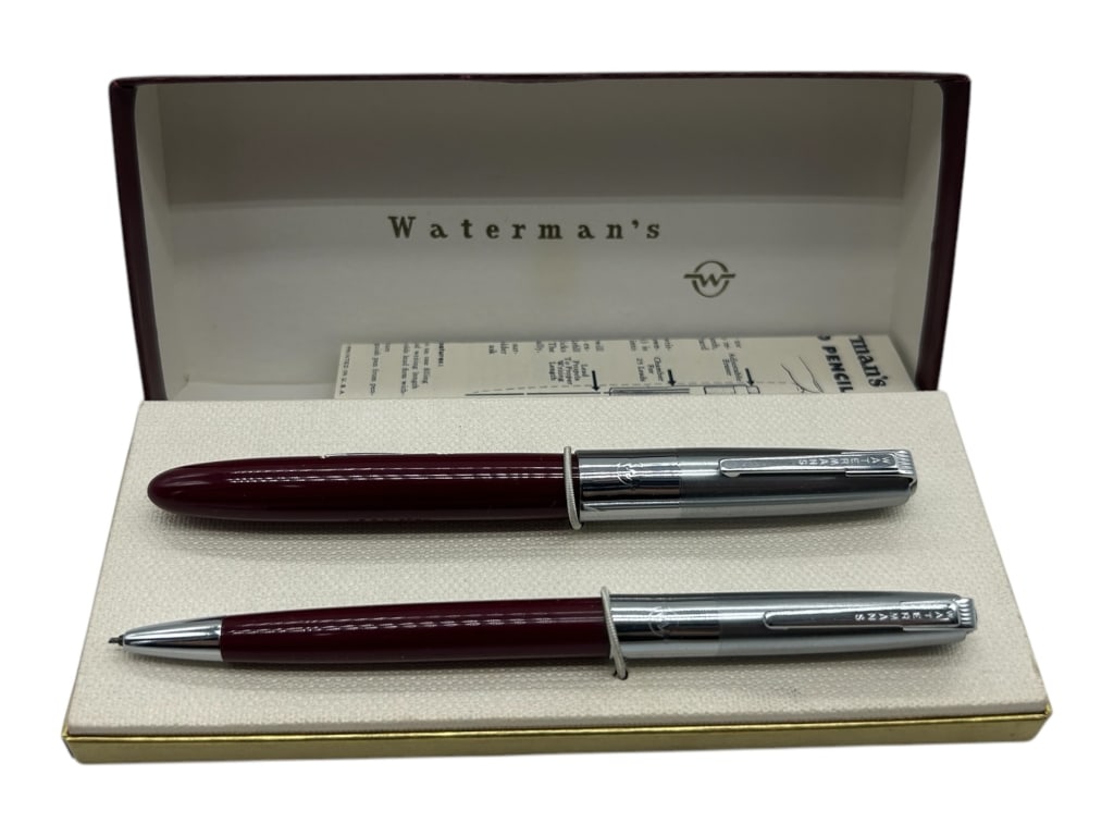 VINTAGE WATERMAN’S BURGUNDY SET/ 2 SETS (1 of 6)
