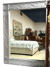 MASSIVE DECORATIVE FLOOR MIRROR WITH ORNATE FRAME