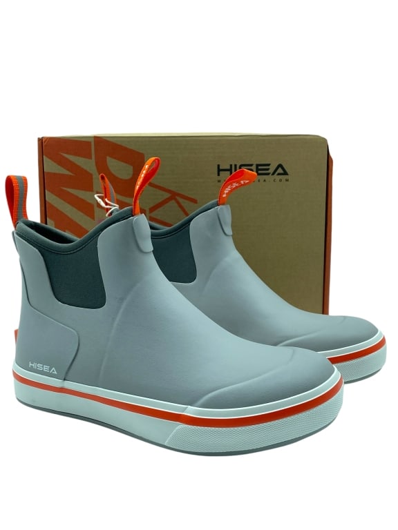 NEW! HISEA GREY MEN'S ANKLE DECK BOOTS BOX SZ 7 (1 of 10)