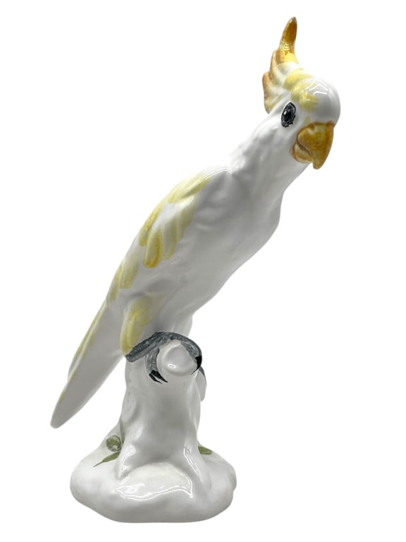 VINTAGE CERAMIC COCKATOO FIGURINE 12" (1 of 5)
