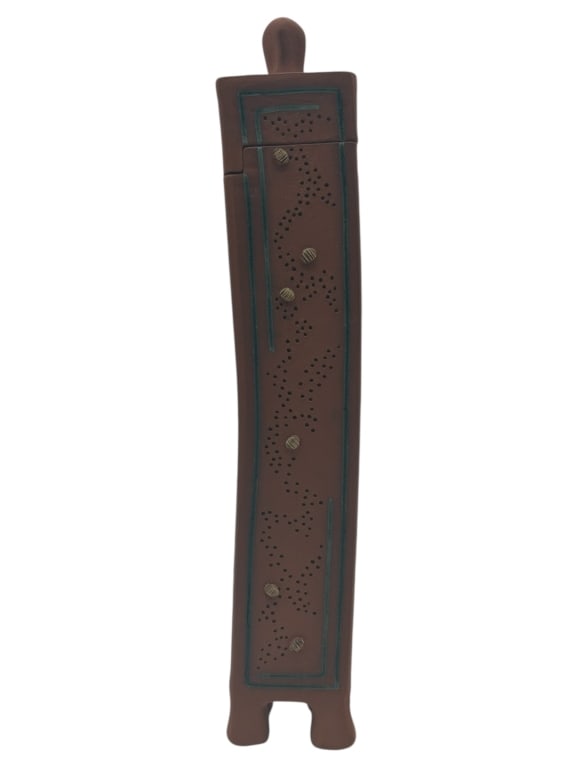 SCULPTURAL HANDMADE CERAMIC BOX 12" (1 of 6)