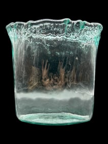 HAND-BLOWN RECYCLED GLASS VASE 10"