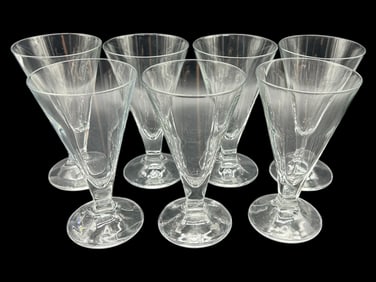 SET OF 7 MID-CENTURY MODERN STYLE CONICALS GLASSES