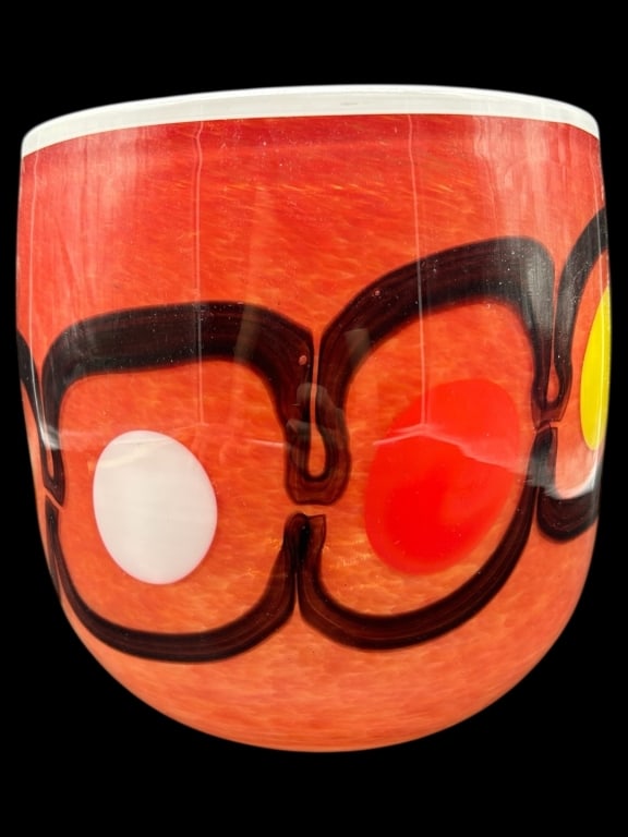 MODERN MURANO-STYLE HAND BLOWN ART GLASS VASE 7.5" (1 of 5)