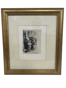 REMBRANDT HARMENSZ VAN RIJN ETCHING 19"