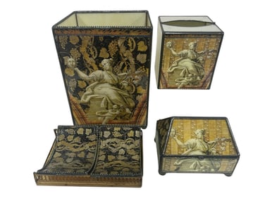 4-PIECE VINTAGE WILLIAM T BATHROOM SET 11"