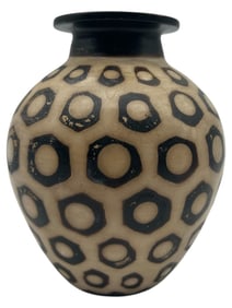 VINTAGE HANDCRAFTED POTTERY VASE 6"