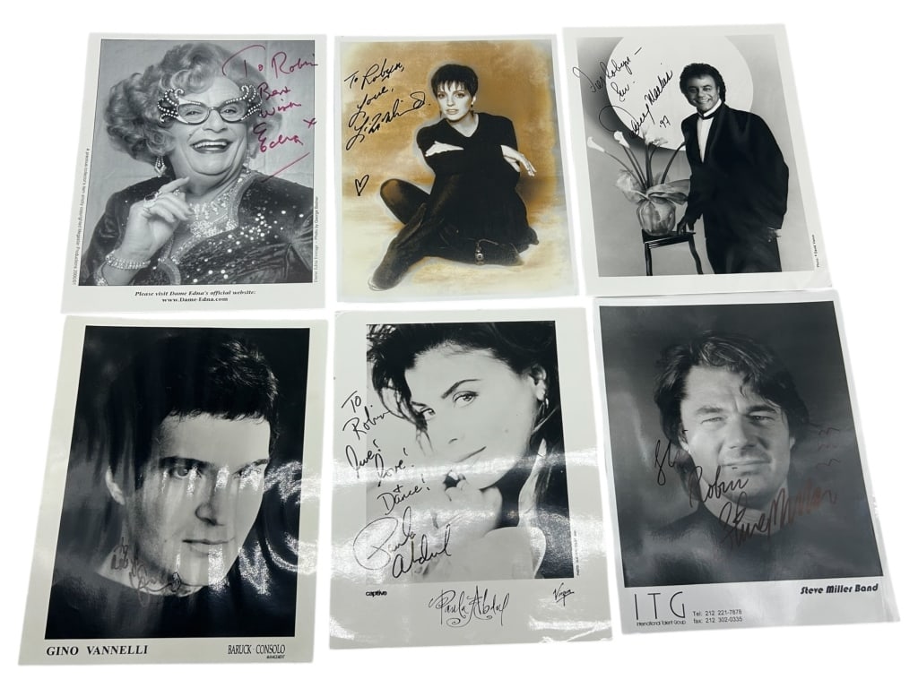 LOT OF 6 AUTOGRAPHED CELEBRITY PROMOS (1 of 9)
