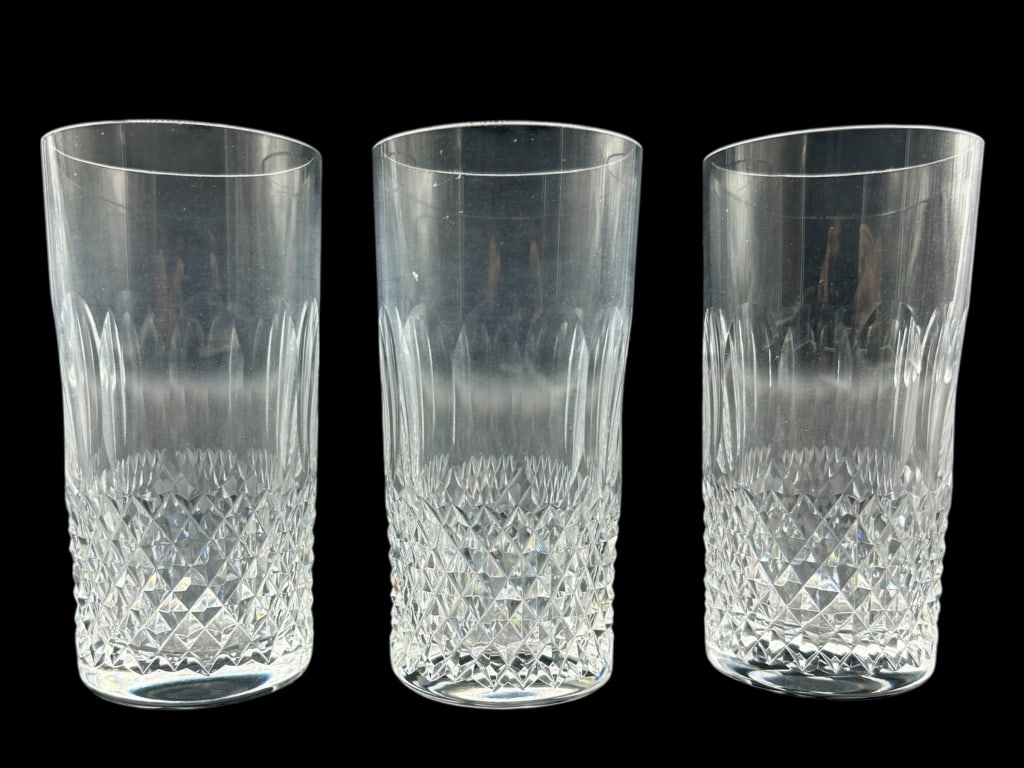 SET OF THREE WATERFORD CRYSTAL HIGHBALL GLASSES 5" (1 of 4)
