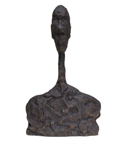 ALBERTO GIACOMETTI STYLE FIGURAL SCULPTURE 23"