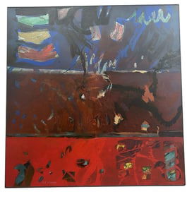LARGE ABSTRACT PAINTING BY SYD SOLOMON 69"