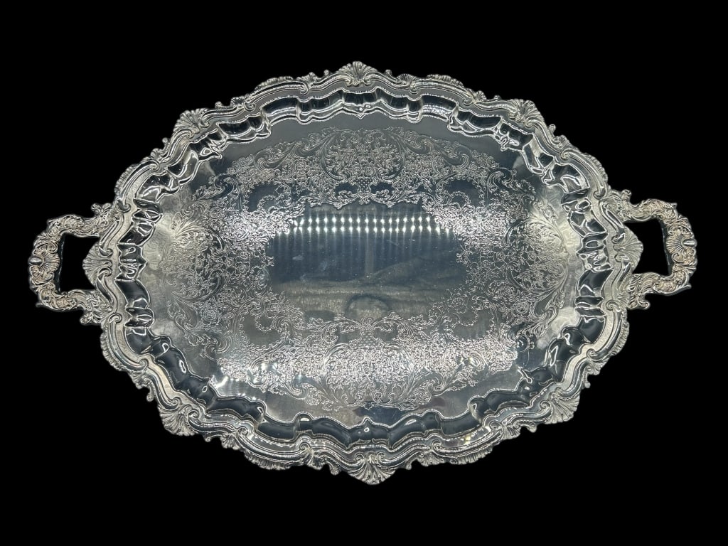 WEBSTER WILCOX SILVERPLATE SERVING TRAY 26" (1 of 6)