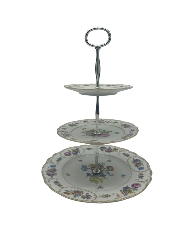 FRANCONIA BAVARIA 3-TIER PORCELAIN STAND 13" (1 of 7)