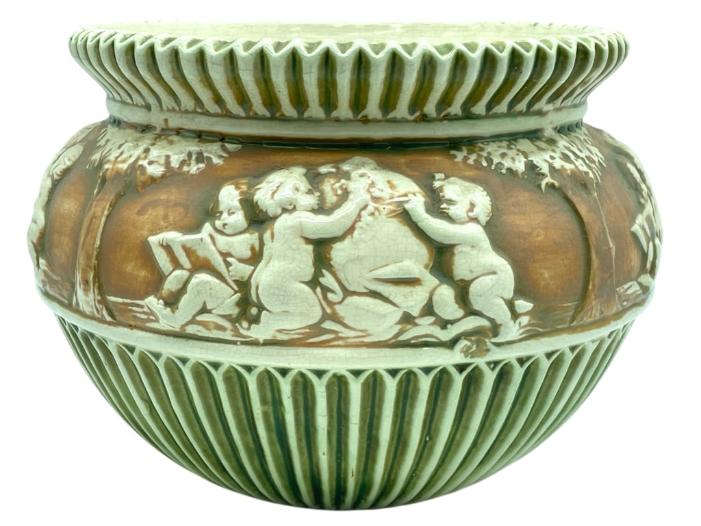 ROSEVILLE POTTERY DONATELLO JARDINIERE PLANTER 9" (1 of 7)