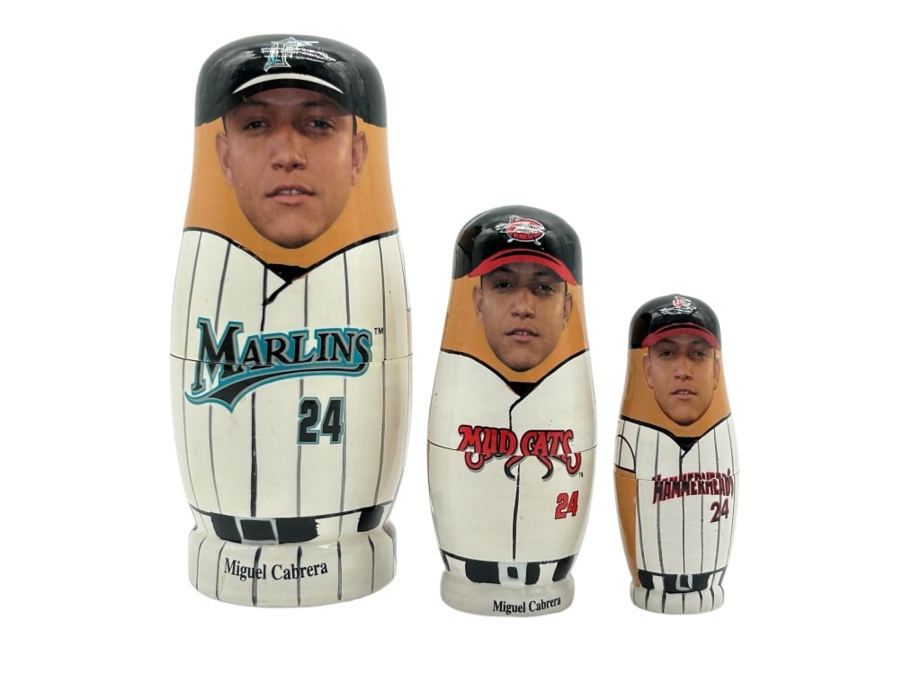 FLORIDA MARLINS MIGUEL CABRERA NESTING DOLLS: FLORIDA MARLINS MIGUEL CABRERA NESTING DOLLS