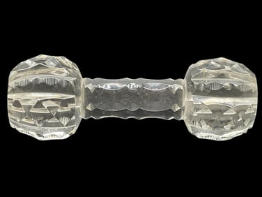AMERICAN CUT GLASS BARBELL KNIFE REST 4.25"