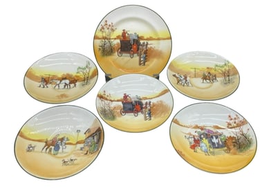 SET OF 6 ROYAL DOULTON PLATES 5.5"
