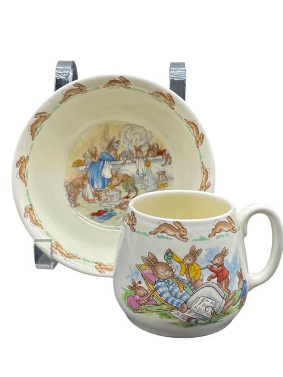 ROYAL DOULTON 'BUNNYKINS' MUG & BOWL SET (1 of 7)