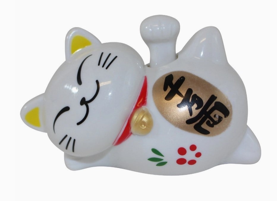 NEW! SOLAR POWERED WAVING LUCKY CAT: First appearing during the Edo Period in Japan (1603-1868), the Maneki Cat (Lucky Cat) has become a hugely popular symbol across Asia. A half dozen folk stories explain different origins - from a cat 
