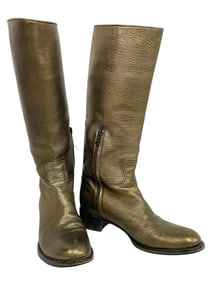 PRADA WOMENS LEATHER RIDING BOOTS SZ 38