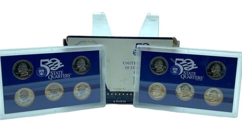 2 1999 U.S. MINT 50 STATE QUARTERS PROOF SET
