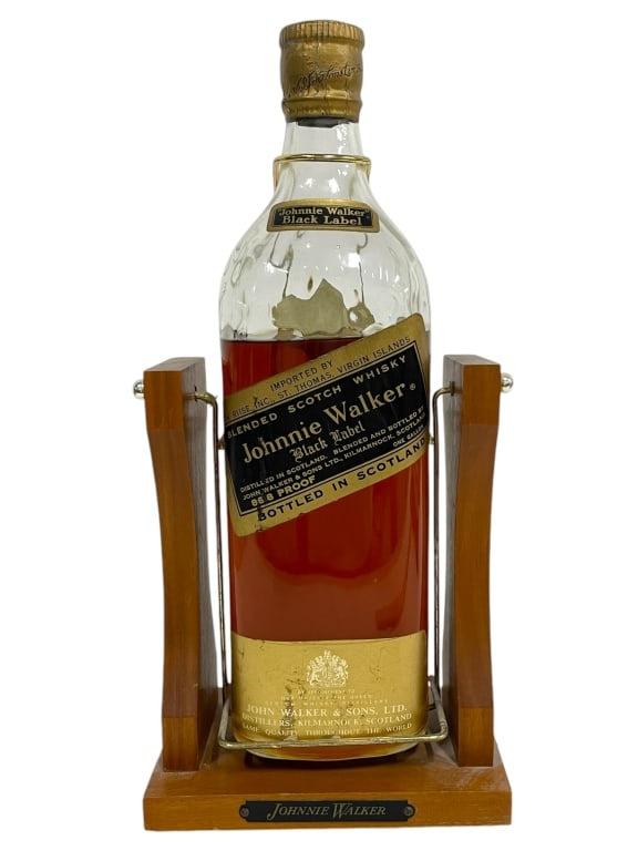 JOHNNIE WALKER BLACK LABEL BLENDED SCOTCH WHISKY " (1 of 2)