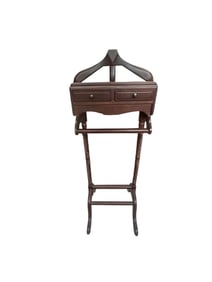 VINTAGE GENTLEMAN’S VALET STAND WITH DRAWERS 50"