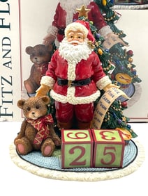 FITZ & FLOYD CHRISTMAS COUNTDOWN MUSIC BOX W/ BOX