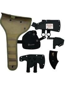 LOT OF MISC AXE SHEATHS 6 TOTAL