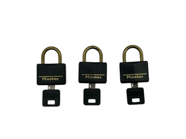 MASTER LOCK SETS, 3 SETS WITH KEYS