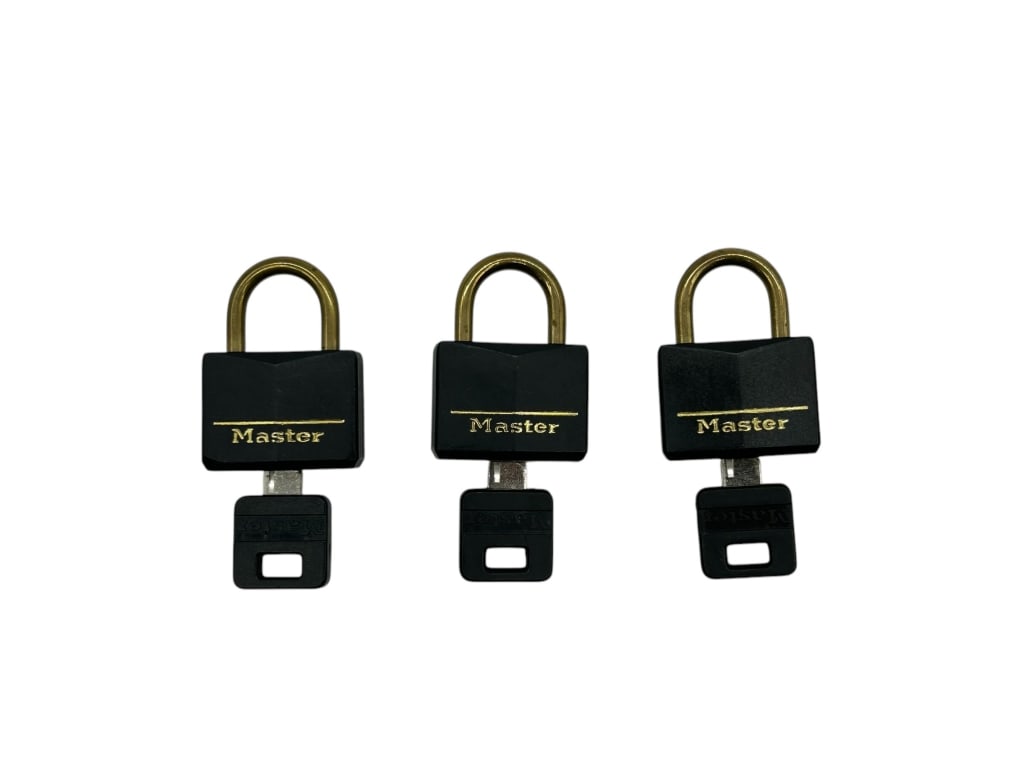 MASTER LOCK SETS, 3 SETS WITH KEYS (1 of 2)