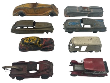 LOT OF 8 VINTAGE METAL CARS