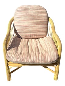 VINTAGE WICKER RATTAN ARM CHAIR