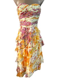 BADGLEY MISCHKA COUTURE STRAPLESS DRESS SZ 8