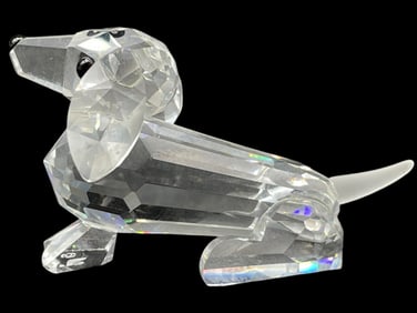 SWAROVSKI CRYSTAL DACHSHUND FIGURINE 2"