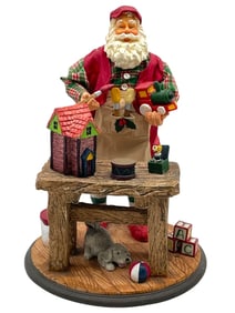 VINTAGE SANTA’S WORKBENCH HOLIDAY FIGURINE 11"