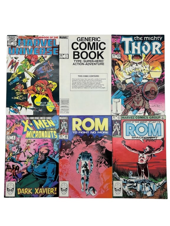 1980s MARVEL COMIC LOT OF 6 (1 of 8)