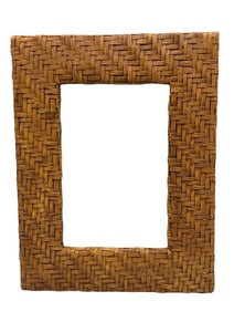 RATTAN WOVEN PICTURE FRAME FITS 4" X 6" PHOTO