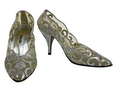 PENSATO ITALY SILVER HEELS SIZE 36